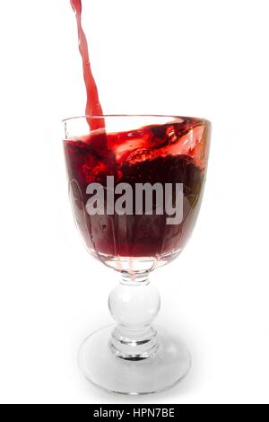 Spritzer Rotwein Stockfoto