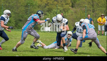 Bor, Serbien - 17. April 2016: Rugby Trainingsspiel Stockfoto