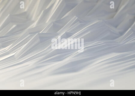 3D Illustration. Zusammenfassung Hintergrund, Konzept der gefaltetes Papier Wellen. Stockfoto
