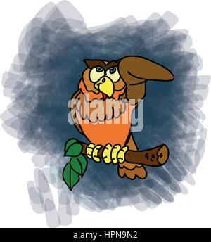Eule zu wecken Stock Vektor
