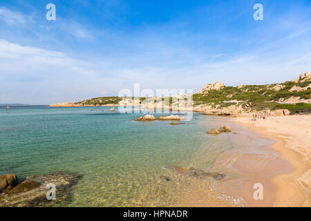 Blick Monti di Rena Strand in La Maddalena Insel, Nationalpark Archipel la Maddalena, Sardinien, Italien Stockfoto