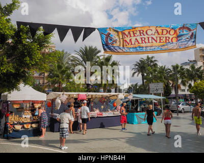 MERCADO MARINERO Markt in der Nähe von Passeig De La Mar San Antonio IBIZA Spanien Balearen-Insel Stockfoto