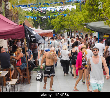 MERCADO MARINERO Markt in der Nähe von Passeig De La Mar San Antonio IBIZA Spanien Balearen-Insel Stockfoto