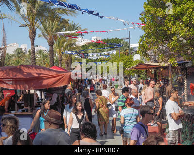 MERCADO MARINERO Markt in der Nähe von Passeig De La Mar San Antonio IBIZA Spanien Balearen-Insel Stockfoto