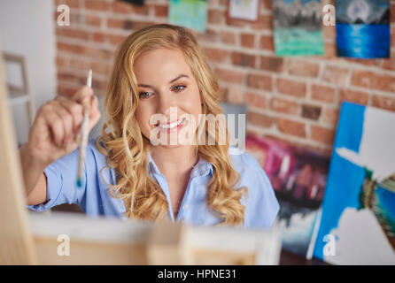 Erhöhte Ansicht Bild Frau Stockfoto