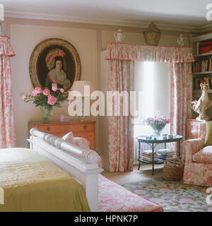 Ein Edwardian Schlafzimmer. Stockfoto