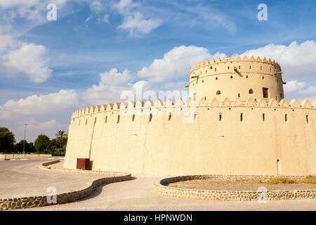 Historische Hili Festung in der Stadt Al Ain. Emirat von Abu Dhabi, Vereinigte Arabische Emirate, Naher Osten Stockfoto