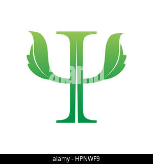 Psychologischen Symbol und Blatt Kombination Stockfoto