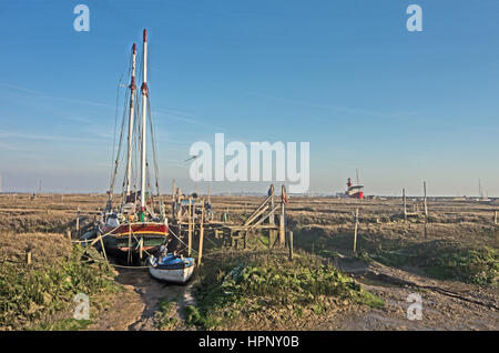 Yacht-Mud Flap Tollesbury Essex England Europa Stockfoto