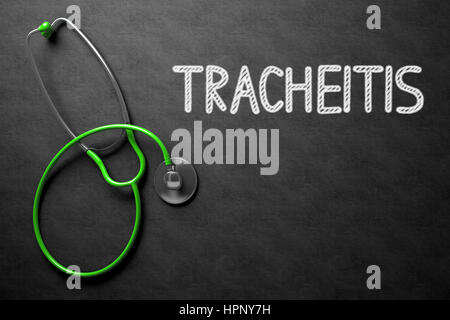 Tracheitis Konzept an Tafel. 3D Illustration. Stockfoto