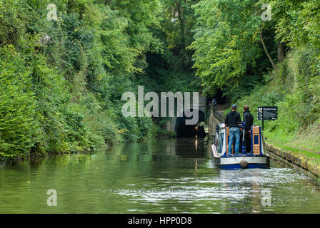 Shrewley Tunnel am Grand Union Canal, Warwickshire, England, UK, Stockfoto