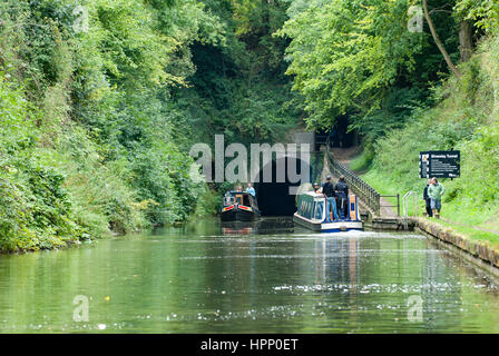 Shrewley Tunnel am Grand Union Canal, Warwickshire, England, UK, Stockfoto