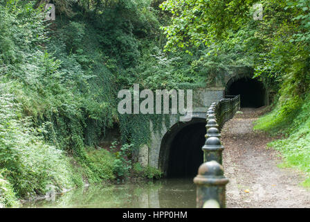 Shrewley Tunnel am Grand Union Canal, Warwickshire, England, UK, Stockfoto