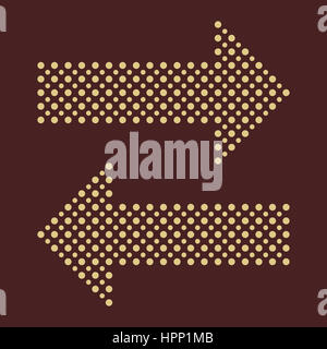 Fein gestrichelten Pfeile Stockfoto