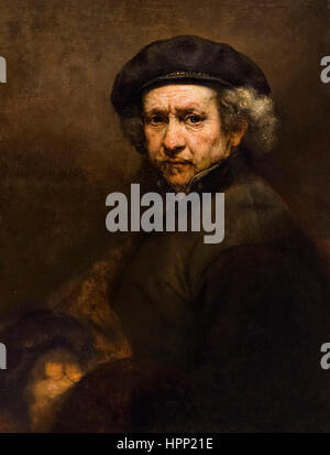 Rembrandt, Selbstbildnis, Öl auf Leinwand, 1659 Stockfoto