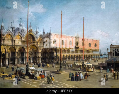 Canaletto Malerei. Markusplatz entfernt, Venedig (Piazza San Marco, Venedig) von Canaletto (1697-1768), Öl auf Leinwand, c.1742-44 Stockfoto