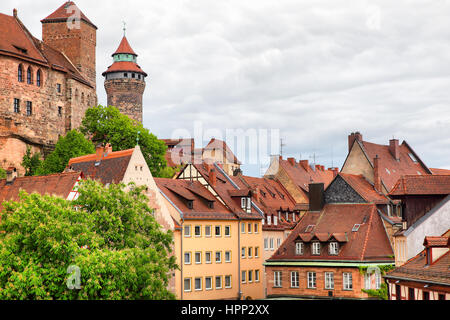 Malerische Aussicht auf Altstadt in Nürnberg Stockfoto
