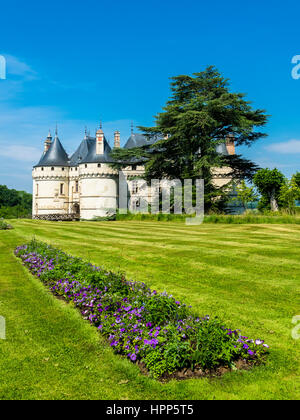 Chaumont Schloss Chateau de Chaumont, mit Grünanlagen, Chaumont-Sur-Loire, Departement Loir-et-Cher, Frankreich Stockfoto