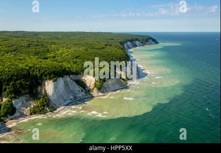 Kreide-Küste in Sassnitz, Nationalpark Jasmund, Rügen, Ostseeküste, Mecklenburg-Western Pomerania, Deutschland Stockfoto