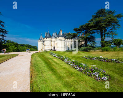 Chaumont Schloss Chateau de Chaumont, mit Grünanlagen, Chaumont-Sur-Loire, Departement Loir-et-Cher, Frankreich Stockfoto