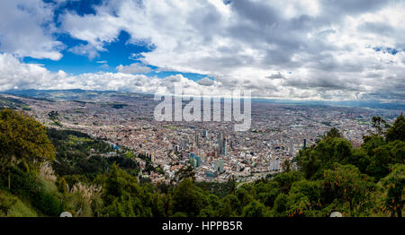 Panoramablick auf Stadt Bogota, Kolumbien Stockfoto