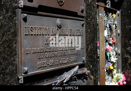 Eva Peron das Grab am Friedhof La Recoleta im Stadtteil Recoleta von Buenos Aires Argentina Bild von SAM BAGNALL Stockfoto