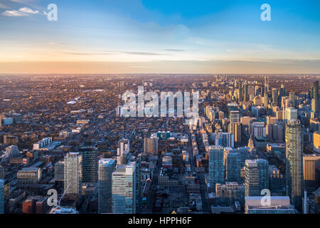Ansicht der Stadt Toronto von oben - Toronto, Ontario, Kanada Stockfoto