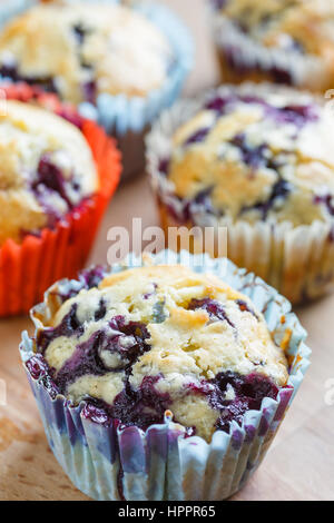 Hausgemachten Blaubeer-muffins Stockfoto