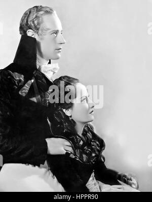 DER SCARLET PIMPERNEL 1934 London Film Productions Film mit Leslie Howard und Merle Obeeron Stockfoto