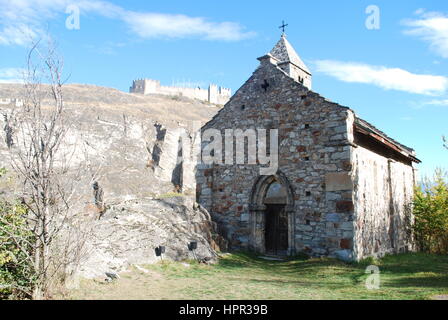 Chapelle de Tous Les Saints, Sion, Suisse Tous Les Saints, Sion, Schweiz Stockfoto