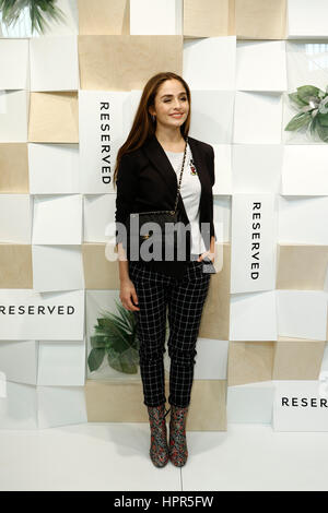 Hamburg, Deutschland, 21. Februar 2017. Sofia Tsakiridou Teilnahme an der "Reserviert" Store Eröffnung abgehaltenen Spitaler Str., Hamburg, Deutschland, 21.02.2017. Stockfoto