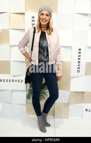 Hamburg, Deutschland, 21. Februar 2017. Svenja Holtmann Teilnahme an "Reserviert" Store Opening abgehaltenen Spitaler Str., Hamburg, Deutschland, 21.02.2017. Stockfoto