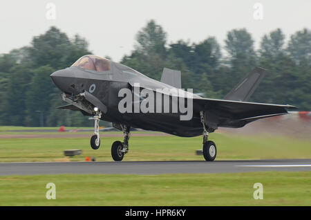 RAF's erster Lockheed Martin F-35B Lightning II JSF Joint Strike Fighter. Gesehen auf der Royal International Air Tattoo Fairford, Flugshow Stockfoto