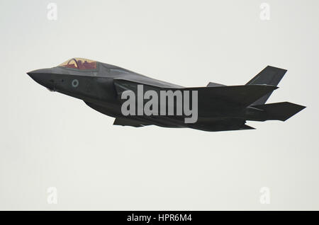 RAF's erster Lockheed Martin F-35B Lightning II JSF Joint Strike Fighter. Gesehen auf der Royal International Air Tattoo Fairford, Flugshow Stockfoto