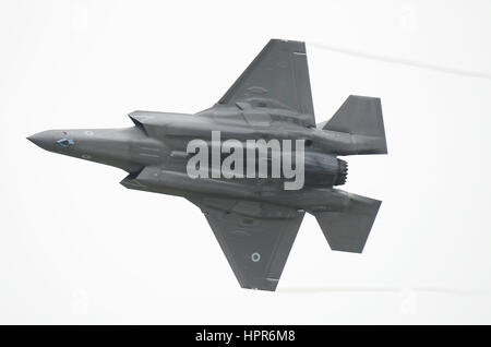 RAF's erster Lockheed Martin F-35B Lightning II JSF Joint Strike Fighter. Gesehen auf der Royal International Air Tattoo Fairford, Flugshow Stockfoto