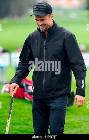 Schauspieler Josh Duhamel während der AT&T Pebble Beach National pro-am-Golf-Turnier 8. Februar 2017 in Monterey, Kalifornien. Stockfoto