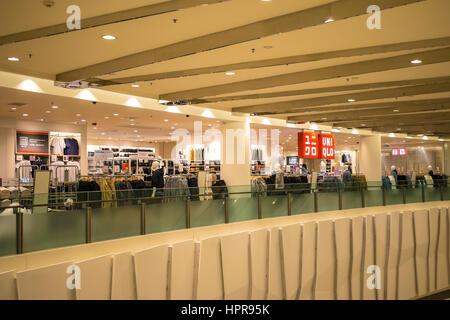 Uniqlo Store in Hongkong Stockfoto