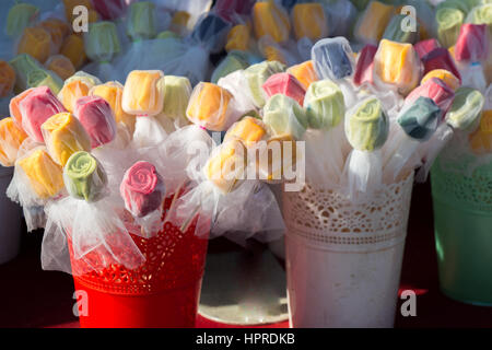 Sammlung von Bars bunte Suppe in der Form der rose Stockfoto