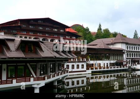 Restaurant und Hotel in Poiana Brasov. Brasov ist eine Stadt in Siebenbürgen, Rumänien, in der Mitte des Landes. 300.000 Einwohner. Stockfoto