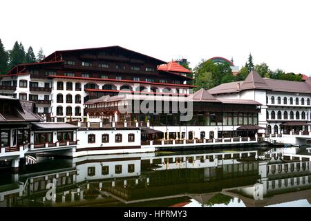 Restaurant und Hotel in Poiana Brasov. Brasov ist eine Stadt in Siebenbürgen, Rumänien, in der Mitte des Landes. 300.000 Einwohner. Stockfoto