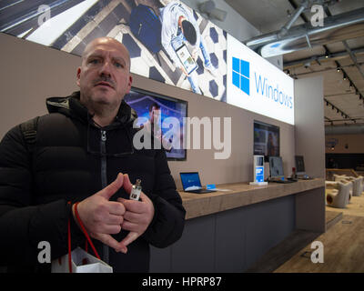 Microsoft House in Mailand am Fondazione Giacomo Feltrinelli in Porta Volta, eröffnet Februar 2017 Stockfoto