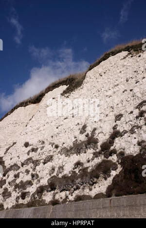 Kreide Klippen Erosion entlang der Undercliff Spaziergang zwischen Brighton and Rottingdean Sussex UK Stockfoto