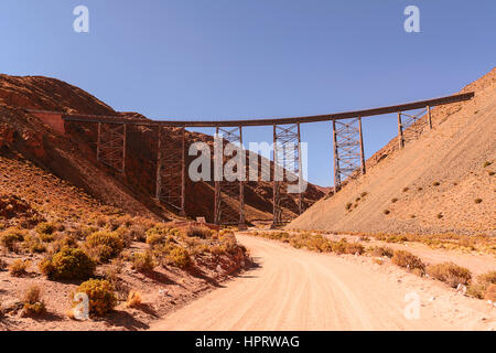 Viadukt von Polvorilla in San Antonio de Los Cobres (Argentinien) Stockfoto