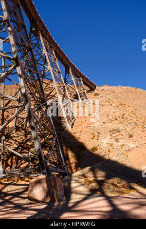 Viadukt von Polvorilla in San Antonio de Los Cobres (Argentinien) Stockfoto