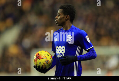 Birmingham City Cheick Keita während der Himmel Bet Championship match bei Molineux, Wolverhampton. PRESSEVERBAND Foto. Bild Datum: Freitag, 24. Februar 2017. Vgl. PA Geschichte Fußball Wölfe. Bildnachweis sollte lauten: Tim Goode/PA Wire. Einschränkungen: EDITORIAL verwenden nur keine unbefugten Audio, Video, Daten, Spielpläne, Verbandsliga/Logos oder "live"-Dienste. Im Spiel Onlinenutzung beschränkt auf 75 Bilder, keine video Emulation. Keine Verwendung in Wetten, Spiele oder Vereinsspieler/Liga/Einzelpublikationen. Stockfoto