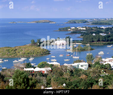 Blick auf Bucht, des Juden Bay, Southampton Parish, Bermuda Stockfoto