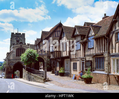 16. Jahrhundert Lord Leycester Hospital, High Street, Warwick, Warwickshire, England, Vereinigtes Königreich Stockfoto