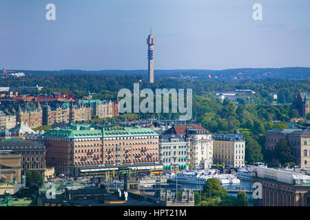 Ansicht der Stadt Stockholm. Stockfoto