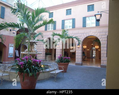 Mittelmeer-Straße im Loews Portofino Bay Hotel, Universal Orlando Stockfoto