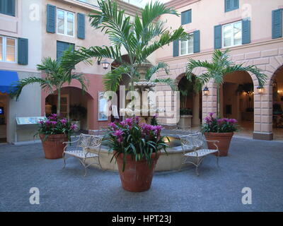 Mittelmeer-Straße im Loews Portofino Bay Hotel, Universal Orlando Stockfoto